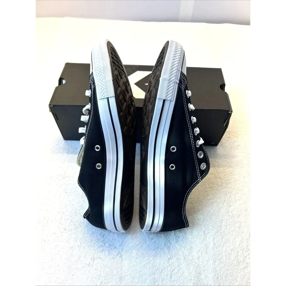 Converse Jack Purcell All Star Canvas Low Unisex Sneakers Black /White M 10 W 12